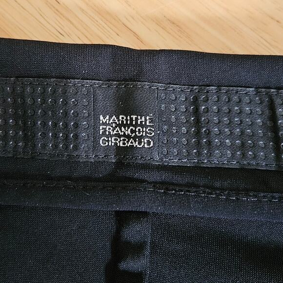 Marithe Francois Girbaud Black Button Front Blouse Pockets Gathering Sz 8 EUC - Picture 3 of 8